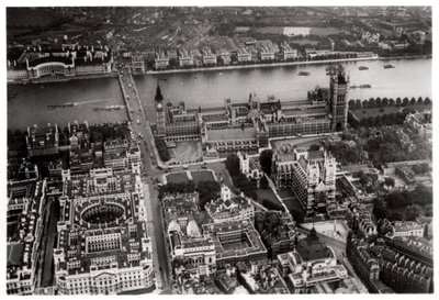Vue aérienne de Westminster, Londres, depuis un Zeppelin, 1931 - Unbekannt