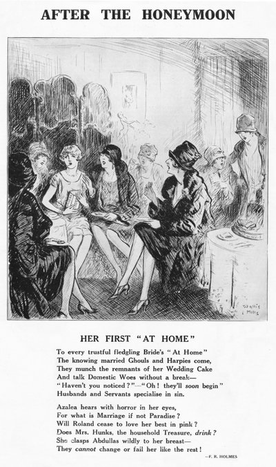Après la lune de miel - Sa première réception, 1927 - Unbekannt
