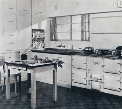 Aga Heat Ltd. Le modèle F Aga Cooker pour une grande maison fini en émail noir et crème - Unbekannt