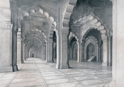 Agra. Intérieur de la Moti Musjid. Mosquée de la Perle, vers 1910 - Unbekannt