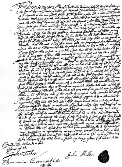 Accord entre John Milton et l