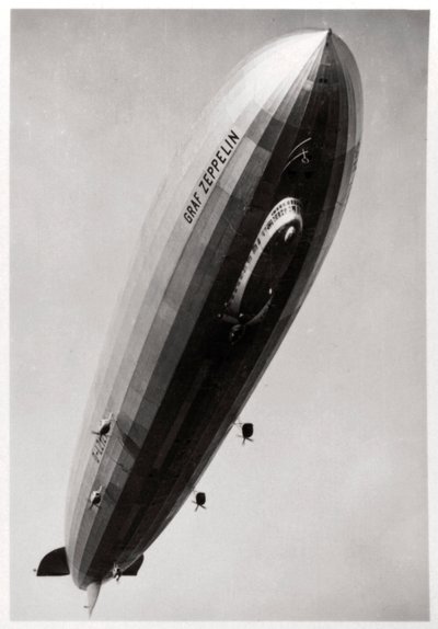Dirigeable LZ127 Graf Zeppelin, vu d