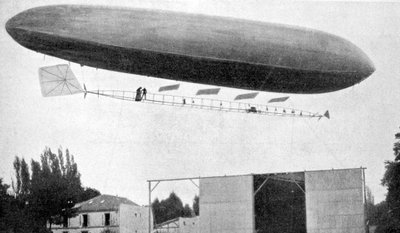 Alberto Santos-Dumont volant son dirigeable numéro 10 - Unbekannt