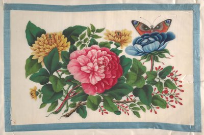 Album contenant douze peintures de fleurs, 19ème siècle - Unbekannt