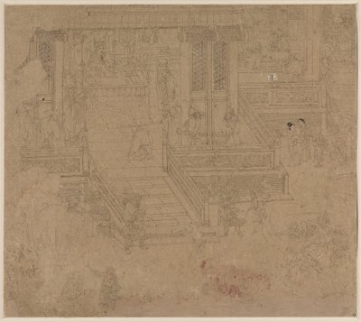 Album de thèmes taoïstes et bouddhistes : Rois des Enfers : Feuille 37, 1200s - Unbekannt