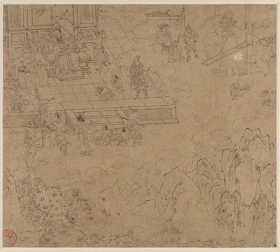 Album de thèmes taoïstes et bouddhistes : Rois des Enfers : Feuille 39, 1200s - Unbekannt