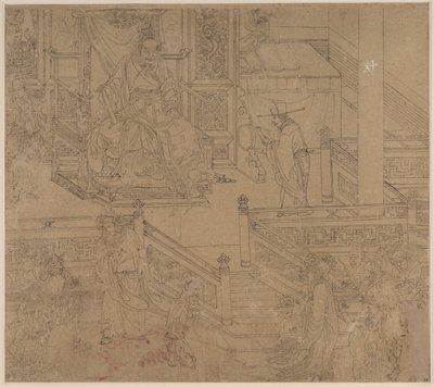 Album de thèmes taoïstes et bouddhistes : Rois des Enfers : Feuille 40, 1200s - Unbekannt