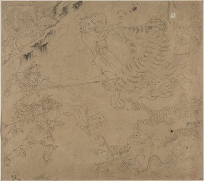 Album de thèmes taoïstes et bouddhistes : Chercher la montagne : Feuille 44, 1200s - Unbekannt