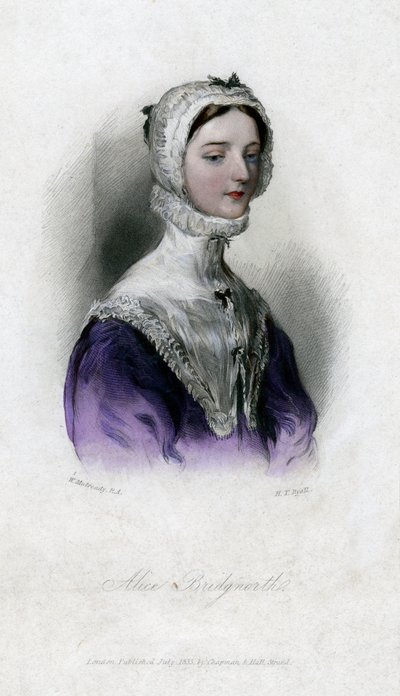 Alice Bridgenorth, un personnage du roman Peveril du Pic de Walter Scott, 1833 - Unbekannt
