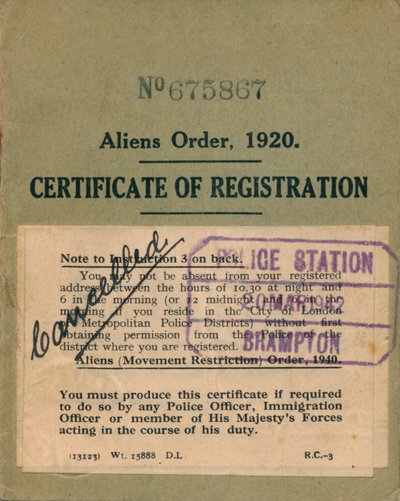 Ordre des étrangers, certificat d