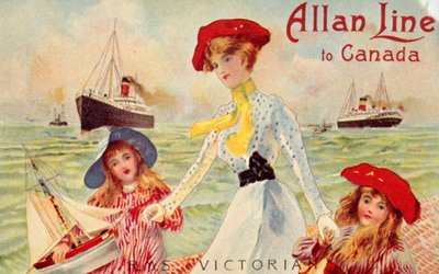 Allan Line vers le Canada, R.M.S. Victorian, c1910 - Unbekannt