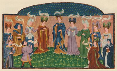 Figures allégoriques en robe de cour, 1445, 1948 - Unbekannt