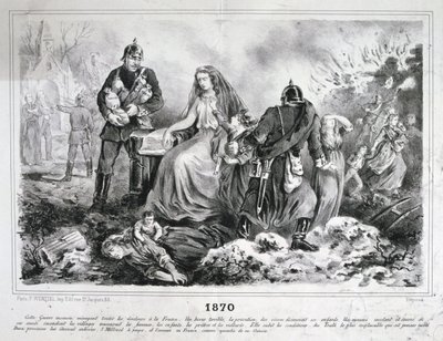 Caricature allégorique, Guerre franco-prussienne - Unbekannt