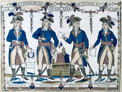 Allégories de Bonaparte, Augereau, Massina, Berphier, France, 1789 - Unbekannt