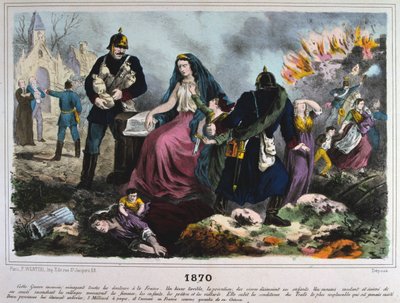 Allégorie de la France de 1870, guerre franco-prussienne, 1870-1871 - Unbekannt