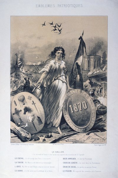 Allégorie des emblèmes patriotiques français, 1870 - Unbekannt