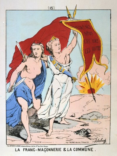 Allégorie de la Franc-Maçonnerie et la Commune, Commune de Paris, 1871 - Unbekannt