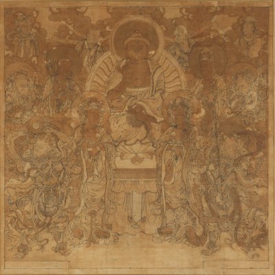 Assemblée du Bouddha Amitabha dans le Paradis Occidental, fin 18ème-début 19ème siècle - Unbekannt