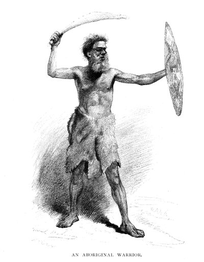 Un guerrier aborigène, 1886 - Unbekannt