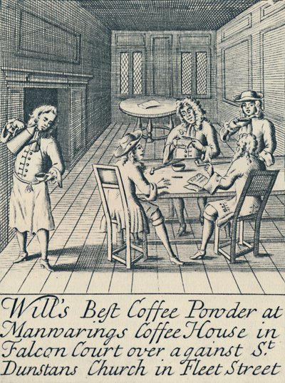 Une publicité pour Wills Coffee House vers 1700, 1944 - Unbekannt