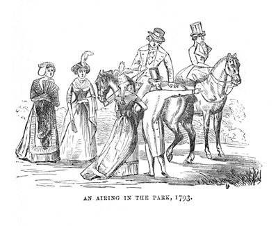 Promenade dans le parc, 1793, vers 1870 - Unbekannt