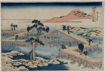 Une ancienne image du pont à huit parties dans la province de Mikawa..., début des années 1830 - Unbekannt