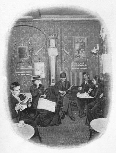 Un café arabe, Londres, vers 1901 - Unbekannt