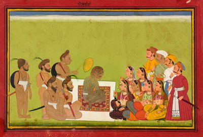 Une audience avec Rom Rishi, vers 1700-1725 - Unbekannt
