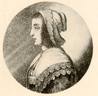 Une Anglaise en coiffe et mouchoir bordé de dentelle Vandyke, 1640, 1937 - Unbekannt