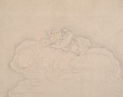 Un immortel sur un nuage avec une paire de pêches, 20ème siècle - Unbekannt