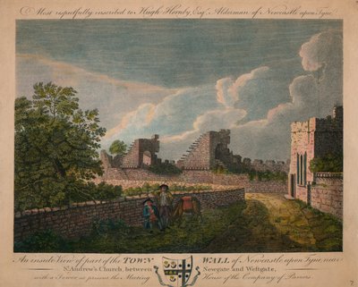 Vue intérieure du mur de la ville de Newcastle upon Tyne, vers 1760-90 - Unbekannt
