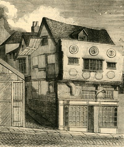 Une vieille maison sur Little Tower Hill, vers 1792, vers 1872 - Unbekannt