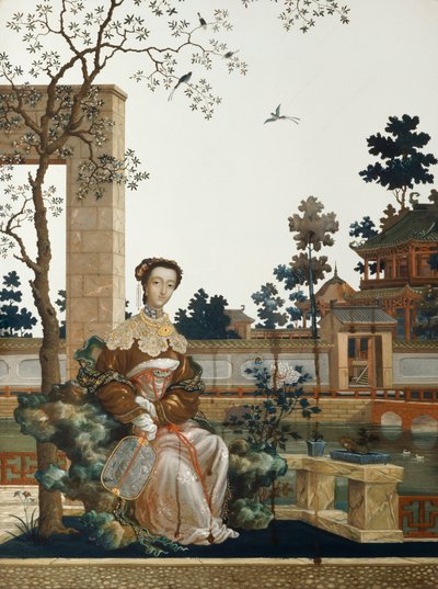 Une beauté orientale, chinoise, vers 1760 - Unbekannt
