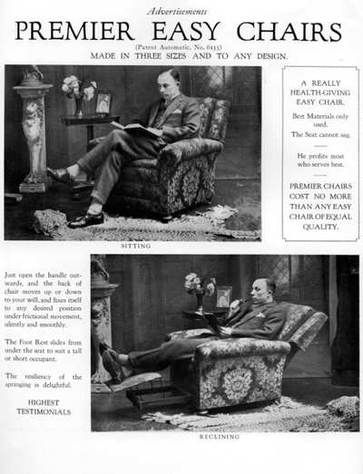 Une publicité pour les fauteuils Premier, 1926 - Unbekannt
