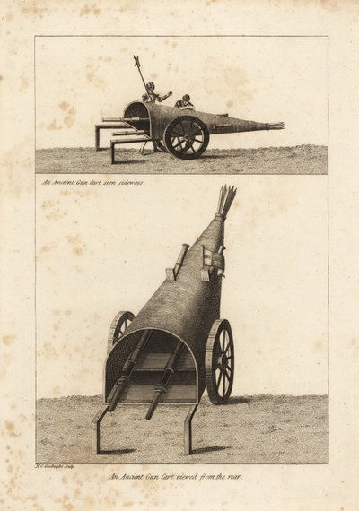 Un ancien chariot à canon utilisé lors du siège de Boulogne en 1544 - Unbekannt
