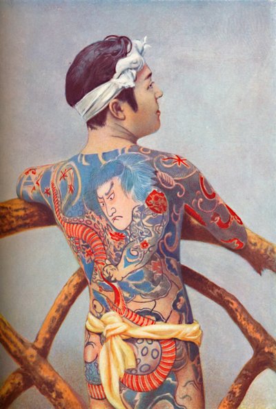 Un homme japonais richement tatoué - Unbekannt