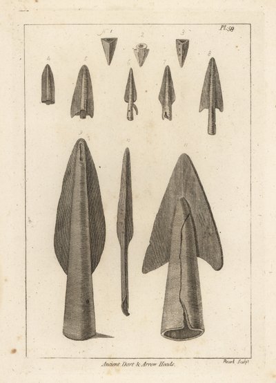 Anciennes pointes de flèches et de dards - Unbekannt