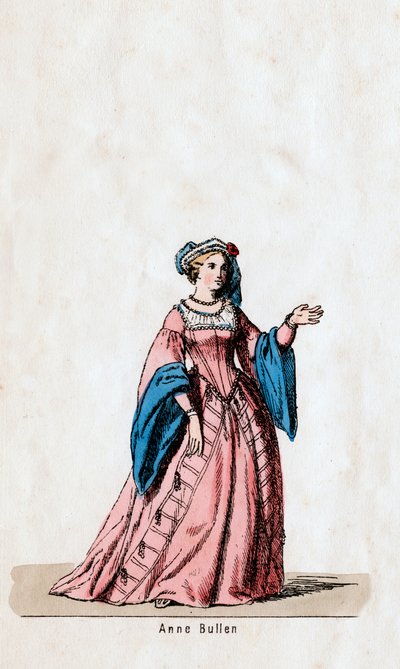 Anne Boleyn, costume pour la pièce de Shakespeare, Henry VIII, 19ème siècle - Unbekannt