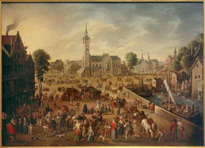 Vue de la grande place à Lier - Unbekannt