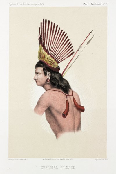 Guerrier Apinage, Brésil, vers 1843-1847 - Unbekannt
