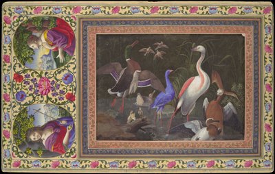 Oiseaux aquatiques à un bassin, Folio de l