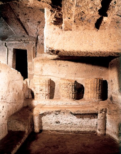 Architecture étrusque : tombe à cloche. 7ème siècle avant JC. Cerveteri. Nécropole de Monte Abatone. Italie - Unbekannt