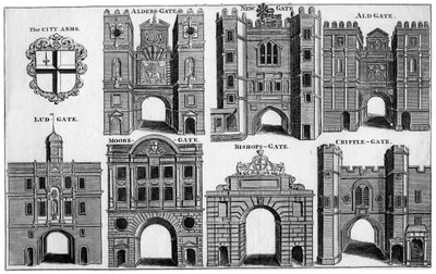 Armes et portes de la ville de Londres, vers 1650, 19e siècle - Unbekannt