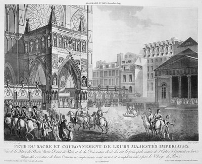 Arrivée à Notre-Dame, 2 décembre 1804, XIXe siècle - Unbekannt