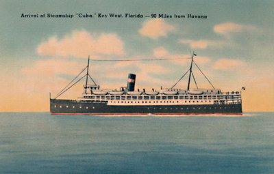 Arrivée du paquebot Cuba. Key West, Floride - 90 Miles de La Havane, vers 1940s - Unbekannt