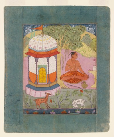 Ascète dans un paysage, illustrant le mode musical Bangali Ragini, vers 1675 - Unbekannt