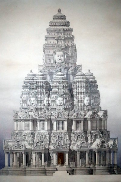 Musée des civilisations asiatiques, Angkor, exploration de la ville sacrée du Cambodge, restauration de la tour centrale du Bayon, Louis Delaporte et Henri Deverin, Cambodge - Unbekannt