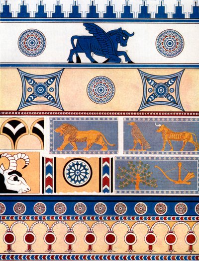 Motif de brique et de tuile assyrien - Unbekannt