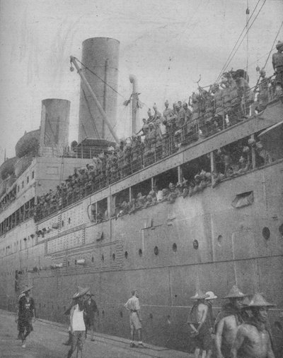 À Singapour, les troupes indiennes arrivent pour participer à la défense du grand port fortifié, 1941 - Unbekannt