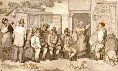À la porte de leur auberge, vers 1900 - Unbekannt